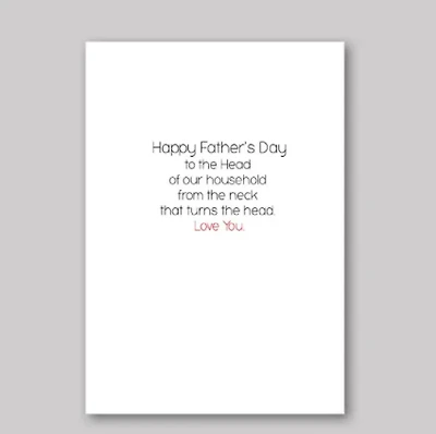 Head of Household Card - What She Said Creatives