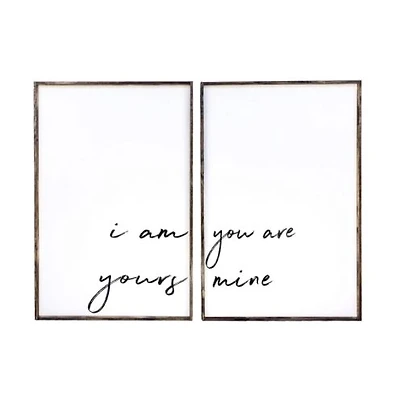 I Am Yours You Are Mine (24x36) Wooden Sign