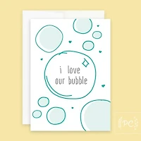 I Love Our Bubble Card - Prairie Chick Prints