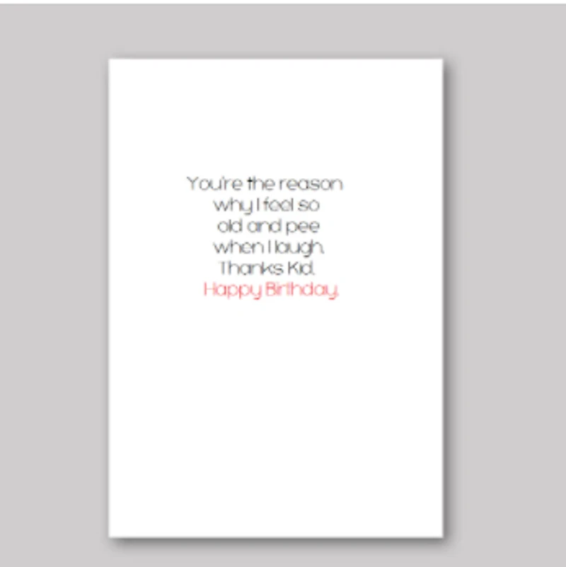 I Pee When I Laugh Card - What She Said Creatives