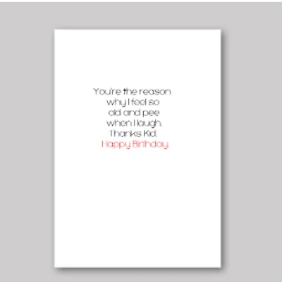 I Pee When I Laugh Card - What She Said Creatives