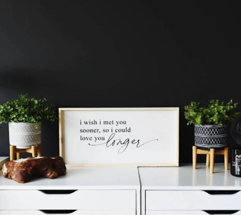 I Wish I Met You Sooner (12x24) Wooden Sign - William Rae Designs