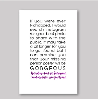 Kidnapped Card - What She Said Creatives