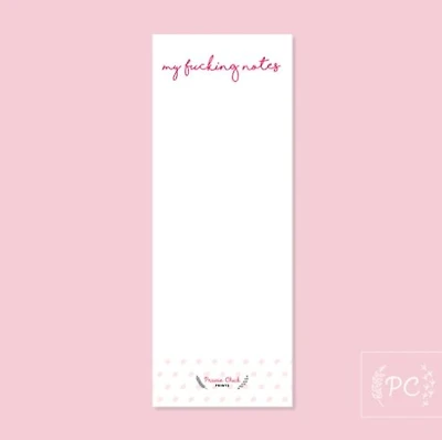 My Fucking Notes Notepad - Prairie Chick Prints