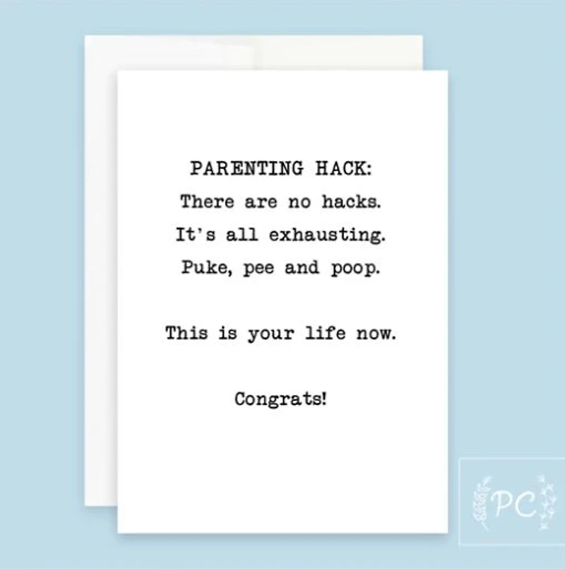 Parenting Hack Card - Prairie Chick Prints