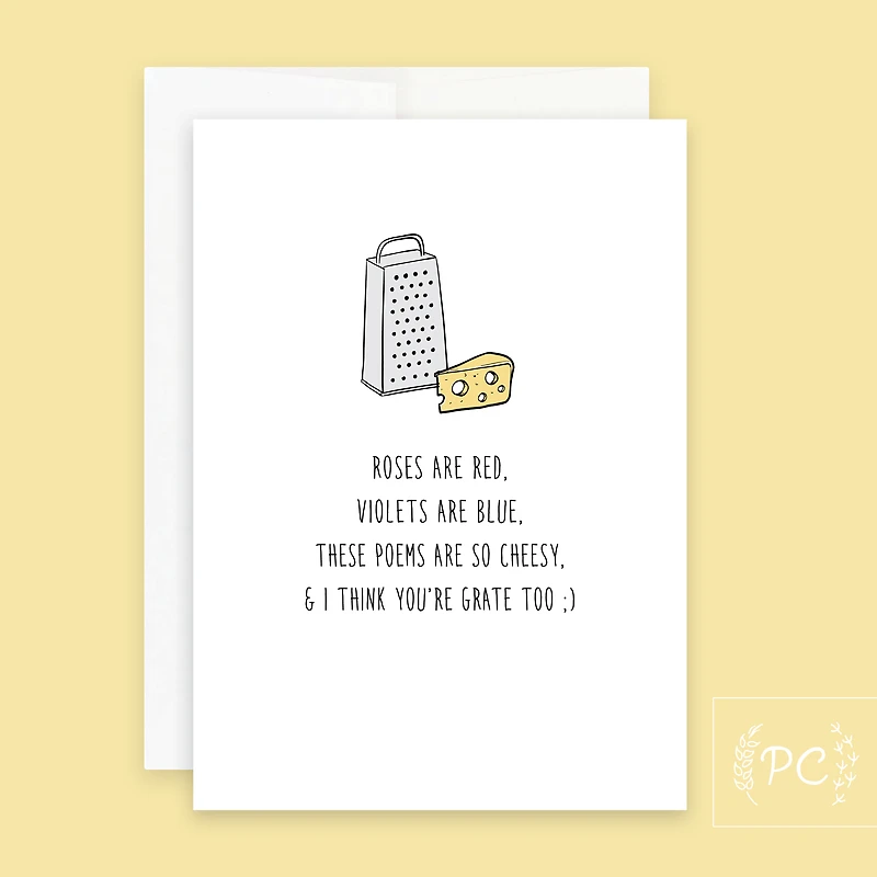 These Poems Are So Cheesy Card- Prairie Chick Prints