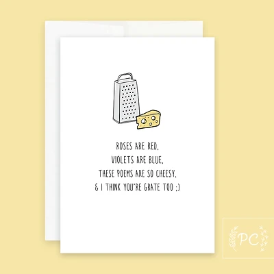 These Poems Are So Cheesy Card- Prairie Chick Prints
