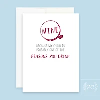 Reasons You Drink Teacher Card - Prairie Chick Prints