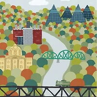 Edmonton River Valley Print - Snow Alligator