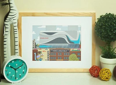 Edmonton Rogers Place Print - Snow Alligator