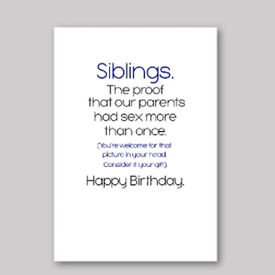 Siblings Are Proof Card - What She Said Creatives