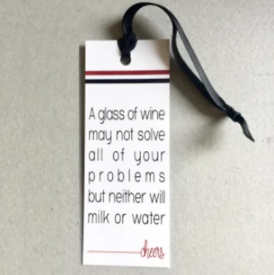 Solve Your Problems Wine Tag - What She Said Creatives