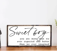 Sweet Boy (12x24) Wooden Sign - William Rae Designs