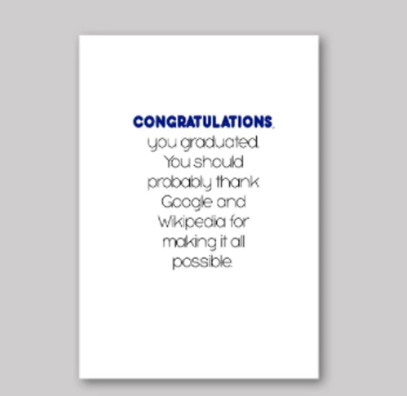 Thanks To Google Card - What She Said Creatives