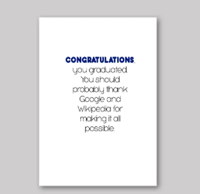 Thanks To Google Card - What She Said Creatives