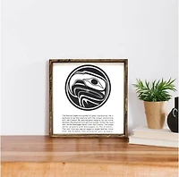 The Native Eagle Symbol (13x13) Wooden Sign - William Rae Designs