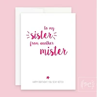 Sister From Another Mister Card - Prairie Chick Prints