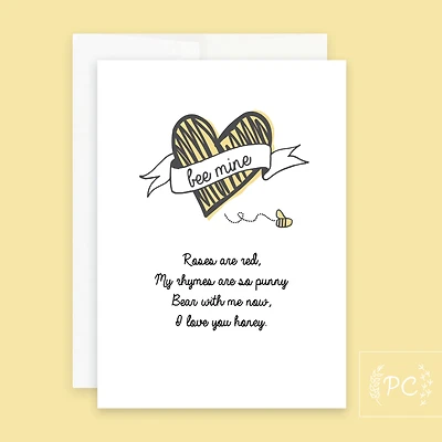 Be Mine Card- Prairie Chick Prints