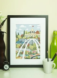 Edmonton Walterdale Crossing Print - Snow Alligator