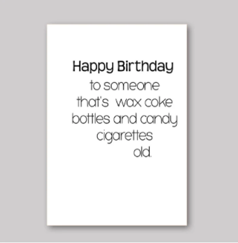 Wax Coke Bottles Old Card - What She Said Creatives