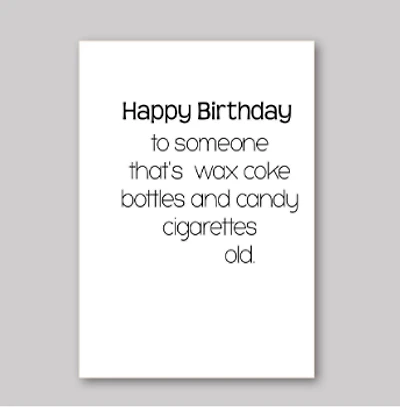 Wax Coke Bottles Old Card - What She Said Creatives