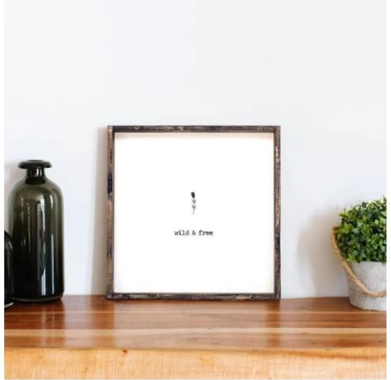 Wild & Free (13x13) Wooden Sign - William Rae Designs