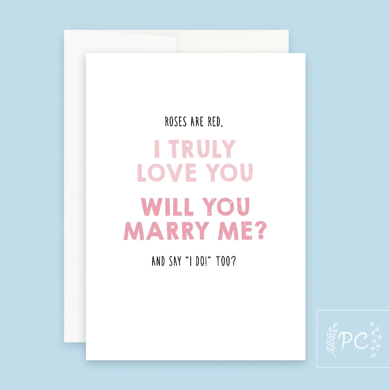 Will You Marry Me? Card- Prairie Chick Prints