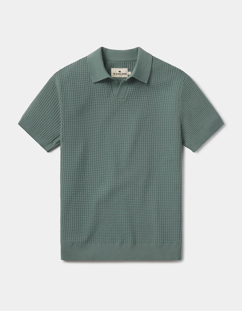Waffle Stitch Polo Juniper