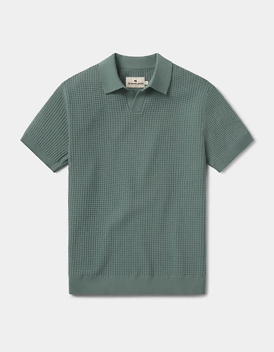 Waffle Stitch Polo Juniper