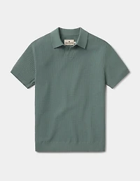 Waffle Stitch Polo Juniper
