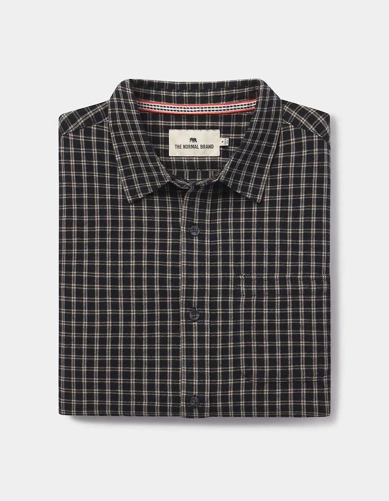 Nikko Button Up Shirt Black Plaid