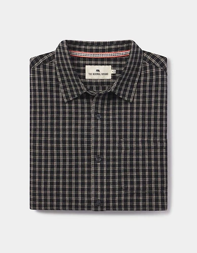 Nikko Button Up Shirt Black Plaid