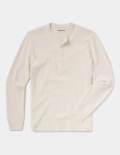 Vintage Thermal Mountain Henley Ivory