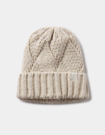 Cable Knit Beanie in Cream