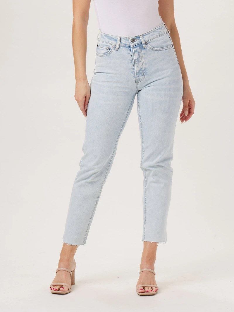 Hi-Rise Ankle Skimmer Light Wash