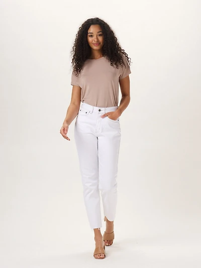 Hi-Rise Ankle Skimmer White