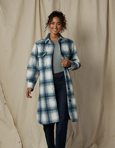 Toni Duster Jacket Blue Plaid