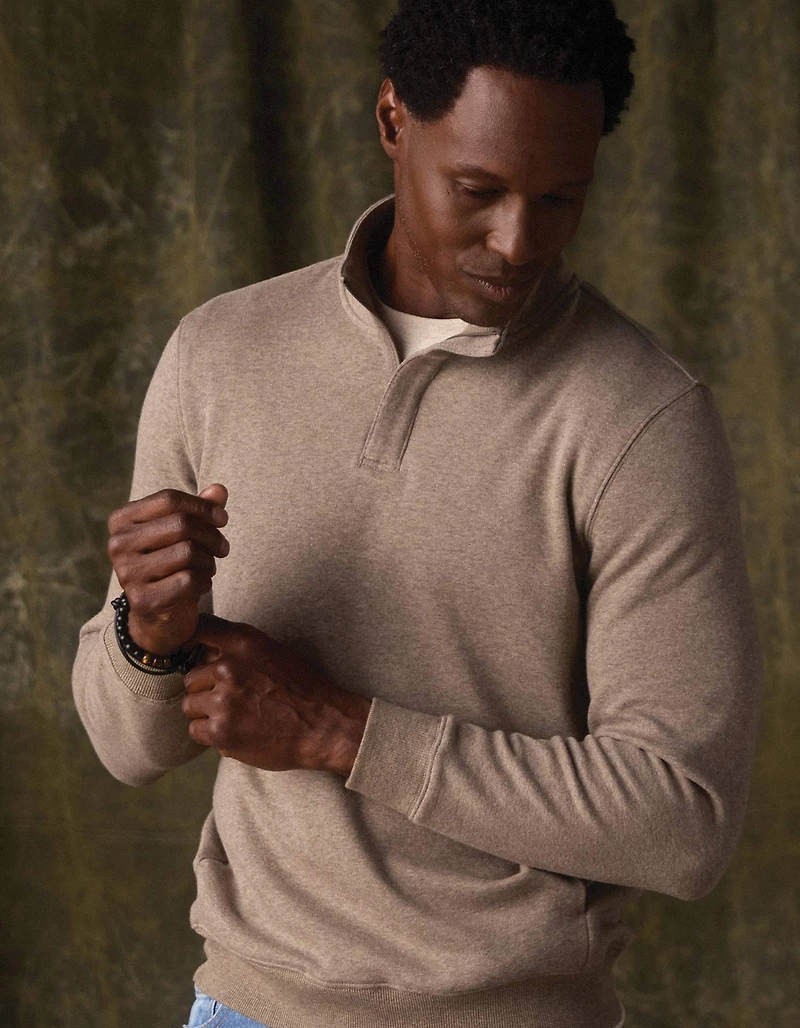 Fleece Puremeso Quarter Zip Dark Taupe