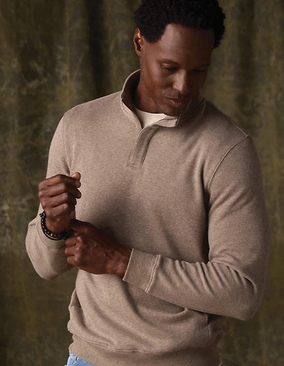 Fleece Puremeso Quarter Zip Dark Taupe