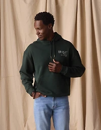 Normal Fleece Graphic Hoodie Varsity Green