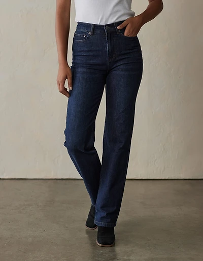 Hi-Rise Straight Jean Dark Wash