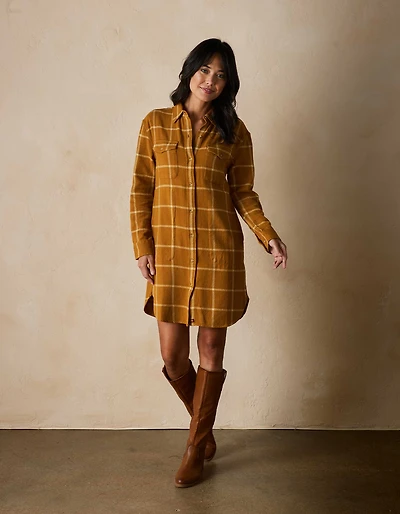 Mountain Shirt Dress Palomino Plaid