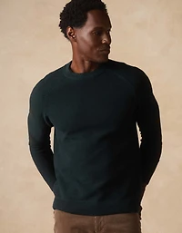 COOLMAX® Textured Crewneck Sweater Varsity Green