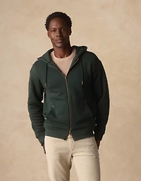 Normal Fleece Full Zip Hoodie Varsity Green