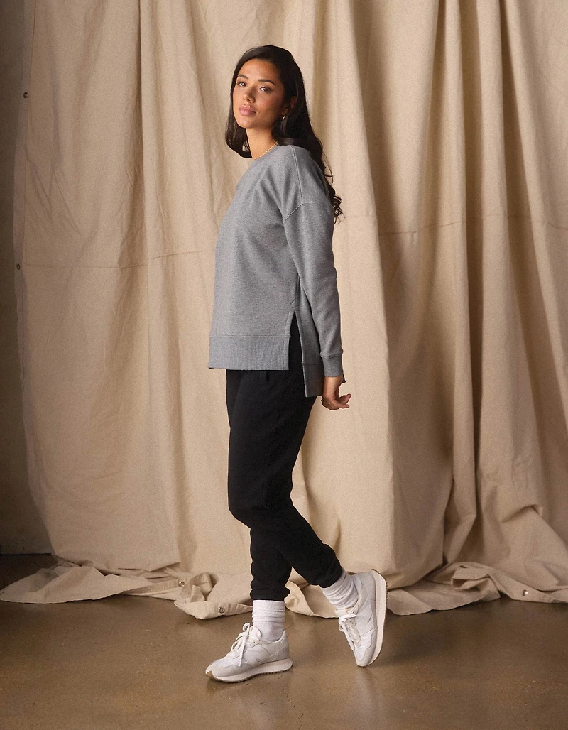 Fleece Puremeso Splitside Pullover Heather Grey