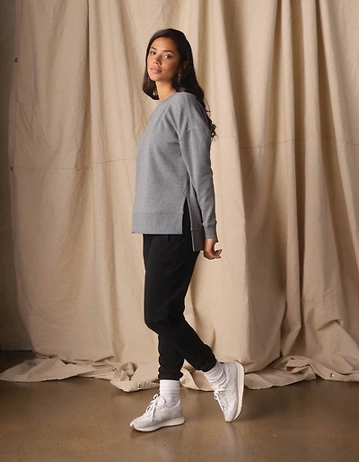 Fleece Puremeso Splitside Pullover Heather Grey