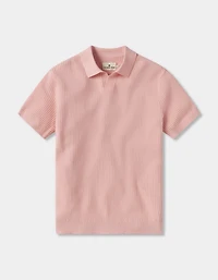 Waffle Stitch Polo Georgia Peach