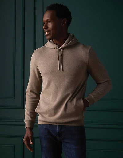 Fleece Puremeso Hoodie Dark Taupe