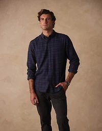 Nikko Classic Button Up Indigo Plaid