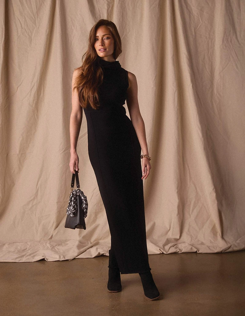 Eloise Column Dress Black